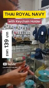 Tec40 THAI ROYAL NAVY VELCRO PATCH 70x45mm with Keychain Holder พวงกุญแจ อาร์มตีนตุ๊กแก MADE IN THAILAND Tec40store