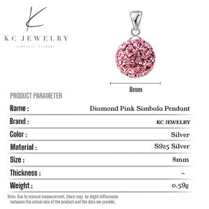 KC Jewelry S925 Sterling Silver Diamond Simbala Pendant