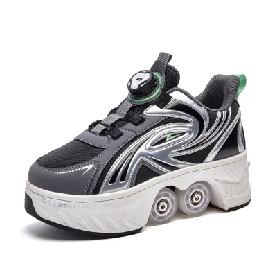KUOBURENSHENG | Automatic Telescopic Durable Kids Roller Shoes