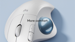 Logitech ERGO M575S Wireless Trackball Mouse - wireless ergonomic mouse with Bluetooth & encrypted dongle comfortable thumb control precise & smooth tracking for PC/Mac