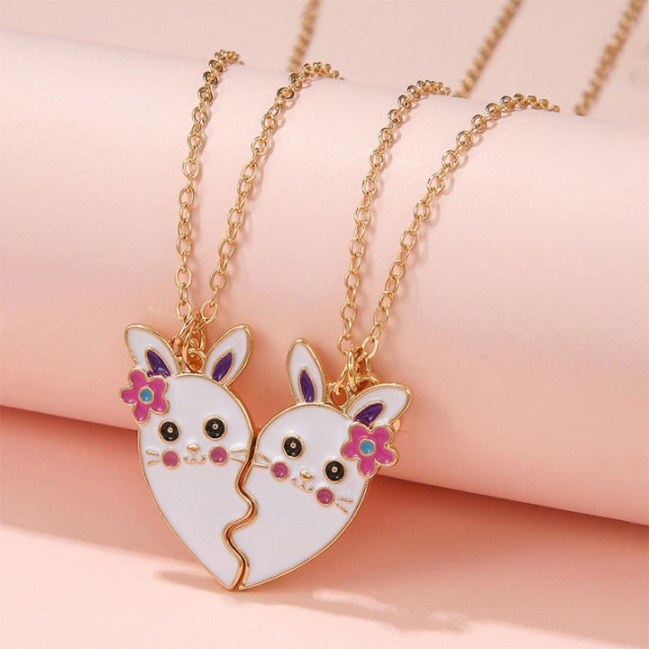 The Best Friend Heart Necklace (2 Pack) | Personalised Jewellery - ROSOKI –  ROSOKI