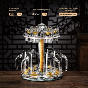 BOANG | High-end Set of White Wine Glasses Decanters Small Shot Glasses Glass Spirits Glasses and Shot Cups