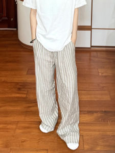 กางเกงลำลองผ้าฝ้ายหลวมๆ ทรงตรง กางเกงขายาวทรงหลวมสำหรับใส่ไปเดินเล่นกลางแจ้งและใช้ในบ้านสำหรับทั้งชายและหญิง