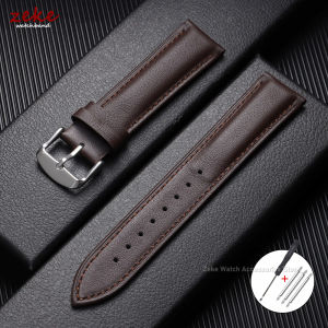 12/13/14/15/16/17/18/19/20/21/22/23/24mm Calfskin Leather Watch Band Black Brown Straps Men Women Universal Smartwatch Bracelets