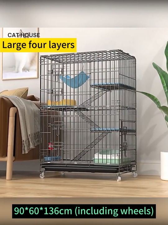 [COD] Low Shipping Fee 4/3/2 Layer 110cm Cat Cage with Poop Heavy Duty ...