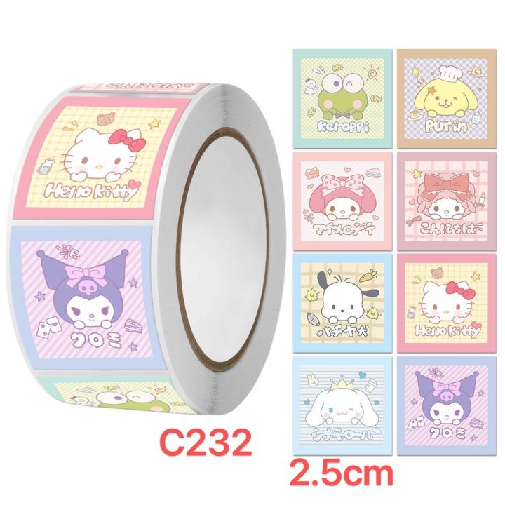 500Pcs/Roll sanrio Shaped Seal Labels Package Label Sticker various ...