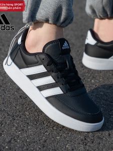 adidas | Giày Sneakers Đen Phong Cách Cổ Điển Thu