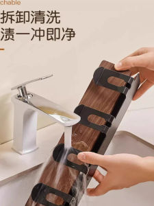 ตู้สำหรับเก็บแปรงสีฟันไม้walnut ติดผนังแบบไม่ต้องเจาะ สำหรับห้องน้ำและห้องน้ำ ตู้สำหรับเก็บของสำหรับเครื่องมือดูแลสุขอนามัยส่วนบุคคล