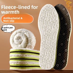 LINGMIAO | Anti-Odor Warm Insoles Mens Winter Fleece Thick Velvet Anti-Bacterial Odor-Resistant Soft Bottom Comfortable