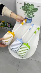 Toilet Brush Silikon + Wadah | Pembersih WC Tanpa Sudut Mati | Desain Paus Lucu & Praktis