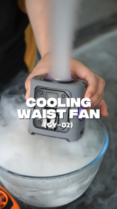 Dreepor Portable Waist Fan 10000mAh Rechargeable 0-100 Speed Strong Wind Fan With Powerbank & Light Portable Fan for Outdoor Sports