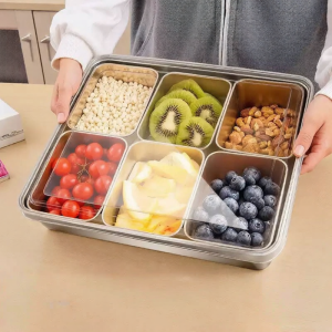 BAICHANG | Commercial Stainless Steel Compartmentalized Seasoning Box