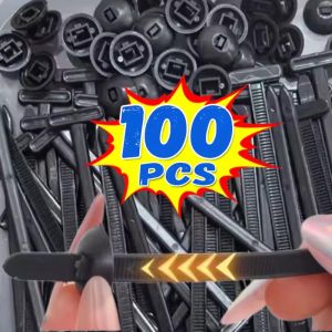 100Pcs tự khóa Nylon Xe Tie Đa-Mục Đích Sửa Chữa Xe Dây Quản Lý Công Cụ Bó Thiết Bị Tổ Chức Mạnh Mẽ Buộc Dây Đai