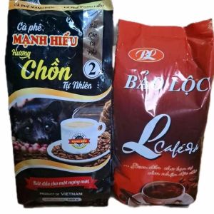 combo cà phê pha phim mạnh hiếu số 2 hương chồn tự nhiên +cà phê bảo lộc gói 500g mix trộn truyền thống cho ra ly cà phê pha phim đậm đà thơm ngon chuẩn vi cho người thích thưởng thức cà phê