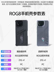 ROG Original Phone Case for 9Pro/2/8Pro Anti-scratch Wear-resistant Creative Player Nation Asus Gaming Fashion Black Matte Liquid Cooling Transparent Armor