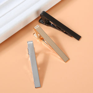 Amoki Stainless Steel Chic Necktie Tie Bar Clasp Clip Formal Occasion Tie Accessories Silver Gold Black