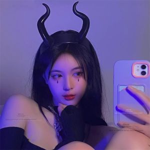 Witch Coming ~ Sleeping Spell Dark Horn Headband Black Sheep Horn Dress up Headwear Cosplay Props