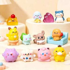 Bandai | 12Pcs/SetMicro Landscape Ornament Creative Cute Granule Doll Car Home Desktop Resin DIY Craft Decoration Small Ornament Gift