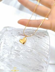 K15 Kalung TITANIUM Wanita Model Mahkota Unik Lapis Emas 18K