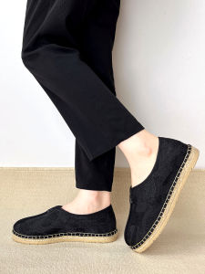 New Summer Mens Handmade Beijing Cloth Shoes Linen Slip-On Soft Bottom Breathable Lightweight Chinese Monk Shoes