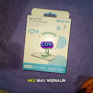 C09 ORI 100% HOLDER TABLET TAB STAND TRANPARAN BENING STANDING 47-13 inci PONSEL TIANG PERANGKAT