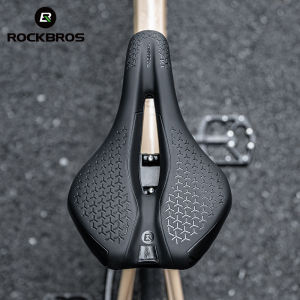 ROCKBROS Bicycle Saddle Lightweight Hollow Bike Seat Thickened High-density Sponge Ergonomics Saddle For MTB Road Bike Folding Bike Cycling Racing Equipment