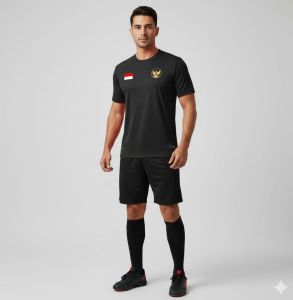 Kaos Official Baju Panitia Timnas Indonesia Terbaru Nyaman Berpori Pria Wanita