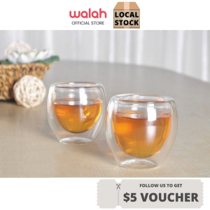 Double Wall Insulated Drinking Glass Cup Coffee Tea Double Layer Tea Cup 80ML