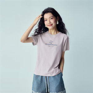 Giordano | Floral Cotton Short Sleeve T-Shirt Round Neck
