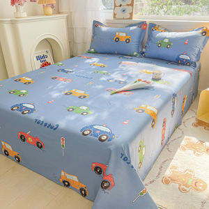 Boys Car Pure Cotton Bed Sheet One-Piece Summer Cotton Twill Thin Quilt Cover Kids Dormitory Three-Piece Set Quilt Cover