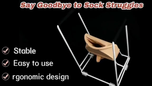 -Grade Heavy-Duty Cast Iron Adjustable Sock Aid Device - Sturdy A-Framed Standing/Sitting Helper for One-Handed Dressing of Compression Socks Leg Sleeve Assist Tool for & Dialysis Patients