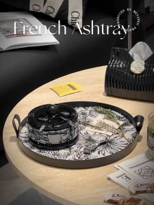 French Ceramic Soot with Lid Creative Accompanying Ceremony