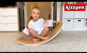 Wooden Balance Board Wobble Board Preschool Toys Early Learning Kid Yoga Curvy Board Rocker Board Kid Size Natural Wood