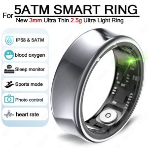 2025 New Smart Ring Men Women Fitness Tracker HR Sleep Monitor Blood Oxygen Finger Ring for IOS Android Women Gifts