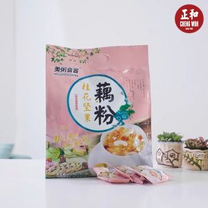 美粥食客 桂花坚果藕粉 500g Lotus Root Powder with Osmanthus and Nuts 桂花速溶颗粒 Serbuk Akar Teratai dengan Osmanthus dan Kacang
