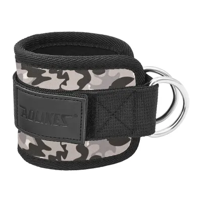 AOLIKES Adjustable Padded Ankle Wrist Cuffs Padded Straps D-Ring Glute Kickback for Cable Machine Ideal for Glutes Exercises