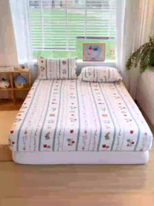 WEICEE 3in1 Full Garterized Bedsheet No Lukot No Gusot Single/Double/Queen/King Fitted Bed Sheet