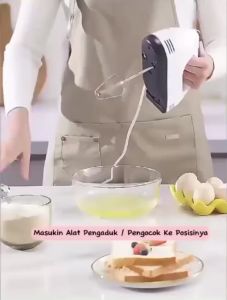 Mixer Mini Pengaduk Otomatis Elektrik 7 speed / Hand Mixer Pengaduk Otomatis 7 Kecepatan
