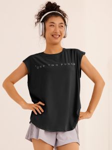 Loose Womens Fitness Training Top 2024 New Summer Yoga Running Sleeveless Vest Breathable Sportswear Casual Clothing