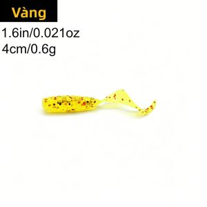 Mr.Lurion 100 Chiếc Nhựa Silica Mềm Grub Worm Lure Mồi 4Cm 0.6G Cho Cá Rô Nhỏ Và Pike Nhiều Màu Dụng Cụ Câu Cá