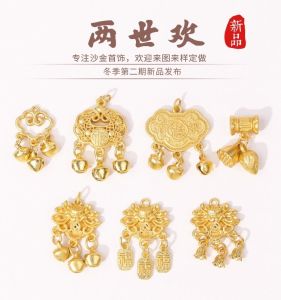 Traditional Method Shi Jin Preservation Lotus Long Lifespan Lock Pendant Necklace Red Rope Accessories DIY Fashion Jewelry