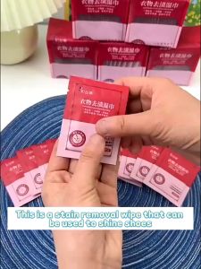 【20PC Individual Pack】JOM Clothing Stain Remover Wipes Hand-Free Wash Individually Packaged Cuci Lap Kotoran Sabun Tisu
