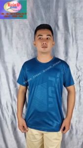 Ao thun nam ép vân sporst vải thun lạnh tay ngắn co giãn mặc nhà thể thao mỏng nhẹ thoáng mát