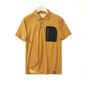 Daily Order-5 Heat Covering Sun-Proof and Breathable Outdoor Mountain Summer Mens Adhesive Pocket Athleisure Short Sleeve Polo Shirt