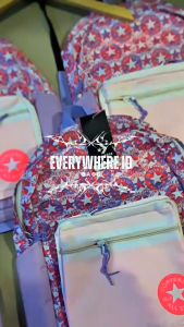 tas premium converse bagpack/laki-perempuan pink bintang