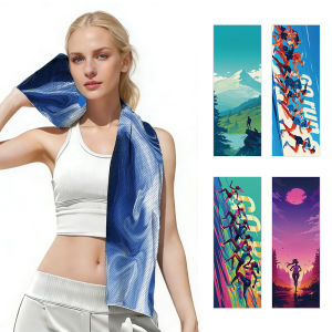 Instant Cooling Towel Fashion Printed Sports Towel for Gym Running Breathable Absorbent Quick Dry Towel Hiking Camping Towel