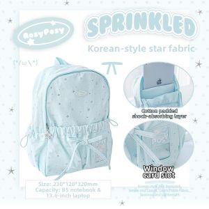 RosyPosy | Big Capacity Ins Style Dots Drawstring School Backpack