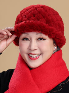 Women Wool Hat Womens Autumn and Winter Style Heattech Thickened Grandma Elderly down Cold Protection Earflaps Fur Hat