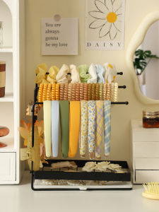 Childrens Hair Accessories Storage Box Hair Bands Clips Elastic Bands Ear Ring Jewelry Organizer Simple Style Desktop Storage