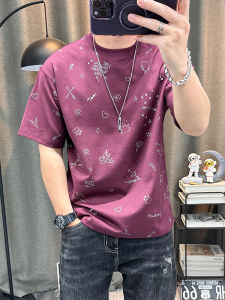 Áo Thun Nam Tay Ngắn Mùa Hè Mới in Toàn Thân Chất Liệu Cotton Cao Cấp Áo Thun Nam Thường Ngày Thoáng Khí Thoải Mái